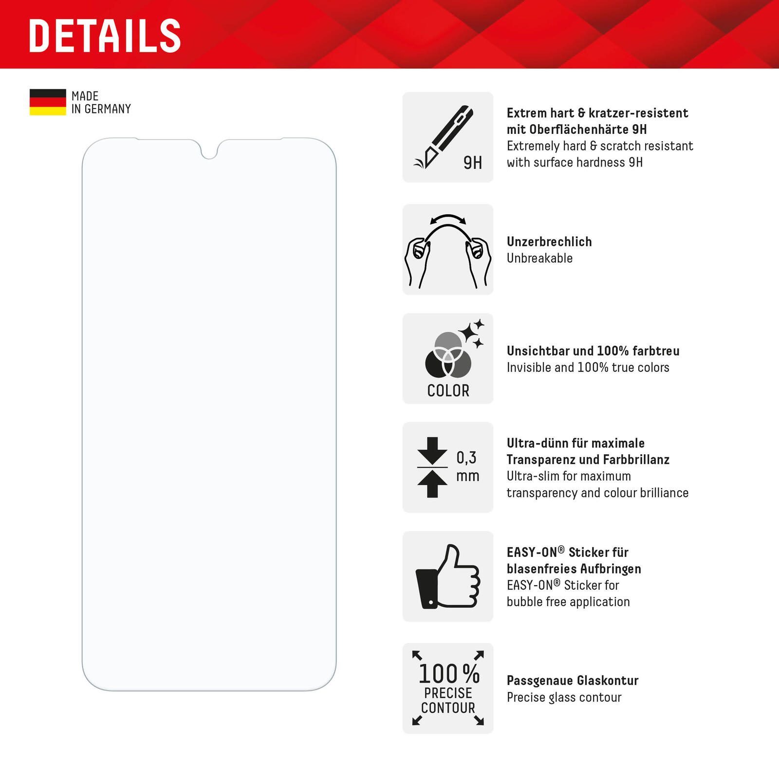 DISPLEX Smart Glass (9H) für Samsung Galaxy A16