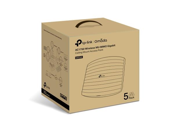 TP-Link Omada EAP245 AC1750 WLAN-Accesspoint zur Deckenmontage (5-pack)