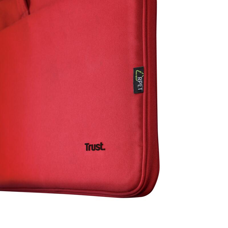 Trust Bologna Umweltfreundliche, schlanke Laptoptasche für 16 Zoll Laptops - Rot