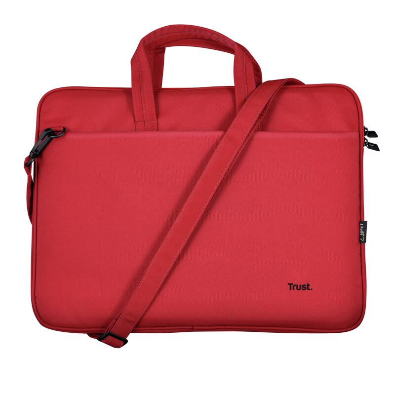 Trust Bologna Umweltfreundliche, schlanke Laptoptasche für 16 Zoll Laptops - Rot