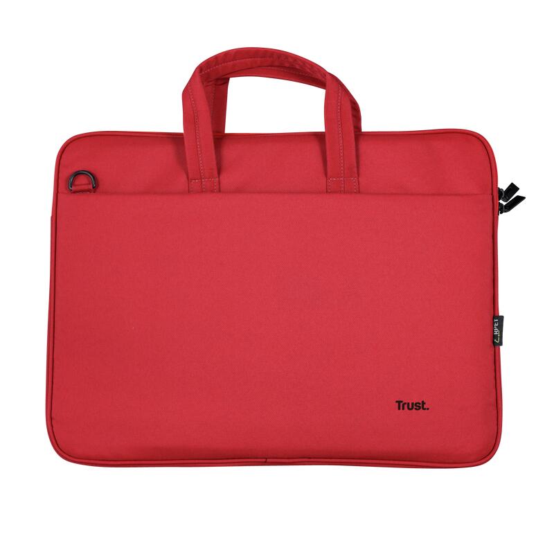 Trust Bologna Umweltfreundliche, schlanke Laptoptasche für 16 Zoll Laptops - Rot