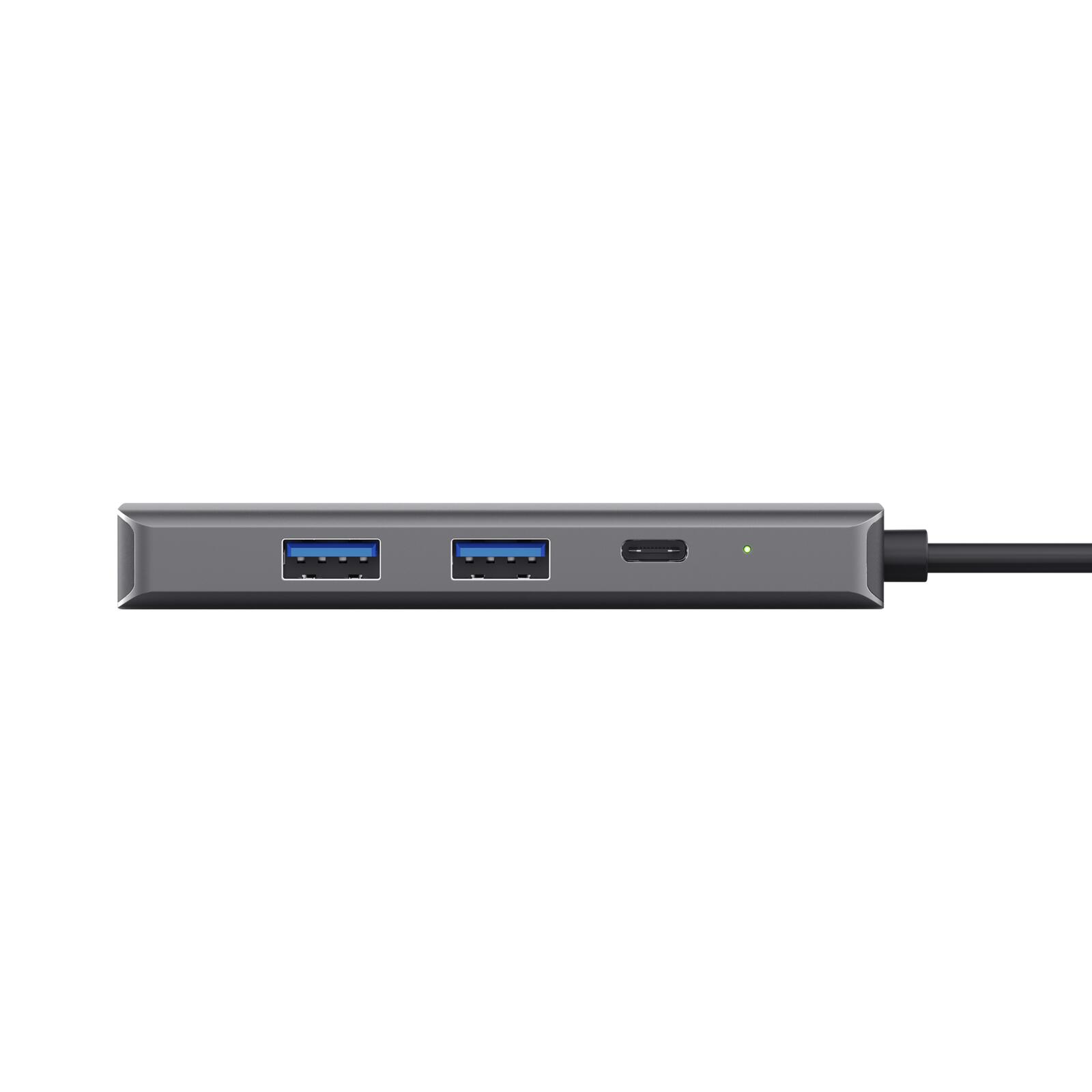 Trust Dalyx 6-in-1 USB-C Multi-Port Adapter - Silber