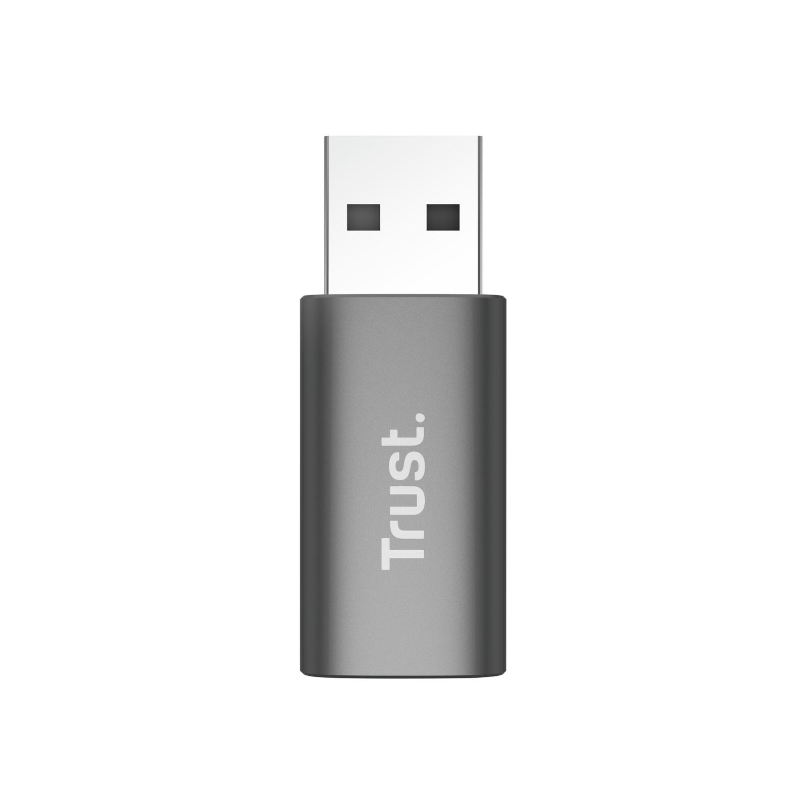 Trust Calyx Adapter USB-A auf USB-C, 2er Pack - Schwarz