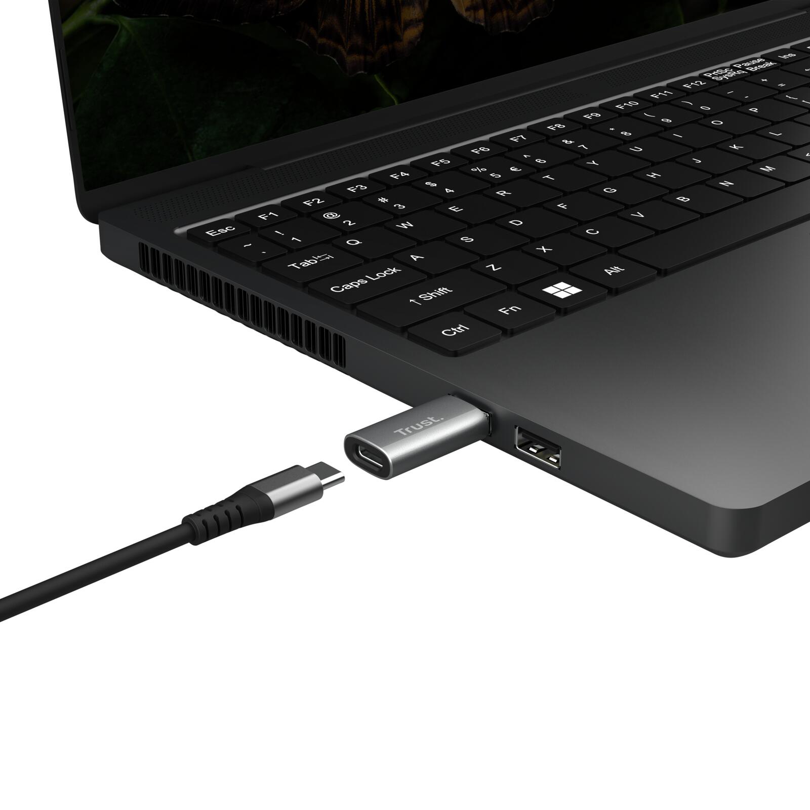 Trust Calyx Adapter USB-A auf USB-C, 2er Pack - Schwarz