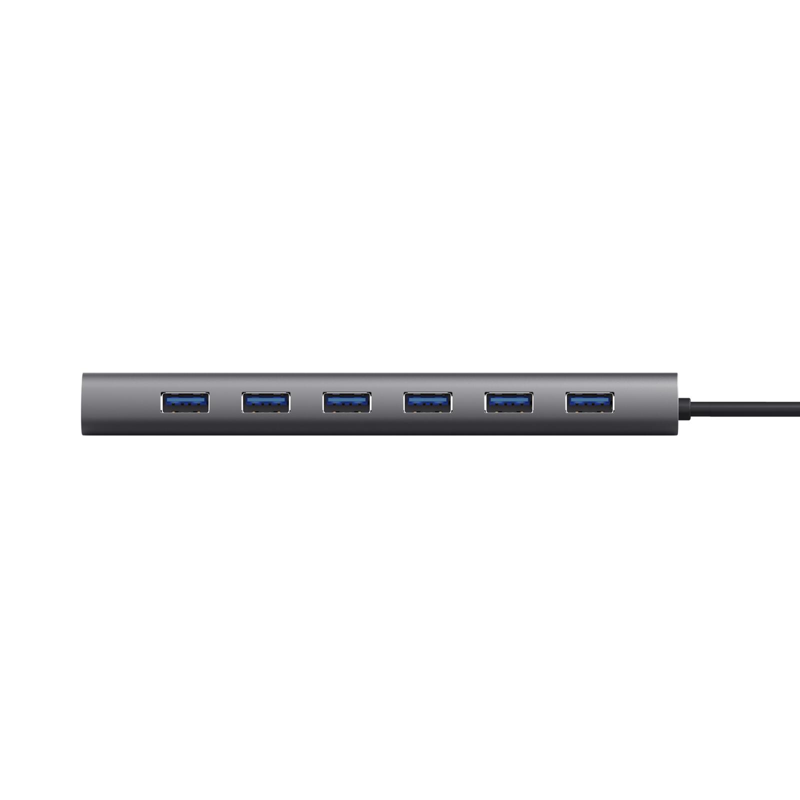 Trust Halyx USB 3.2 Gen1-Hub mit 7 Anschlüssen - Grau