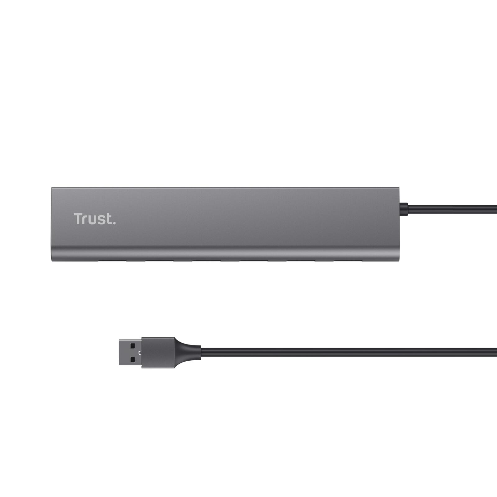 Trust Halyx USB 3.2 Gen1-Hub mit 7 Anschlüssen - Grau