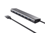 Trust Halyx USB 3.2 Gen1-Hub mit 7 Anschlüssen - Grau