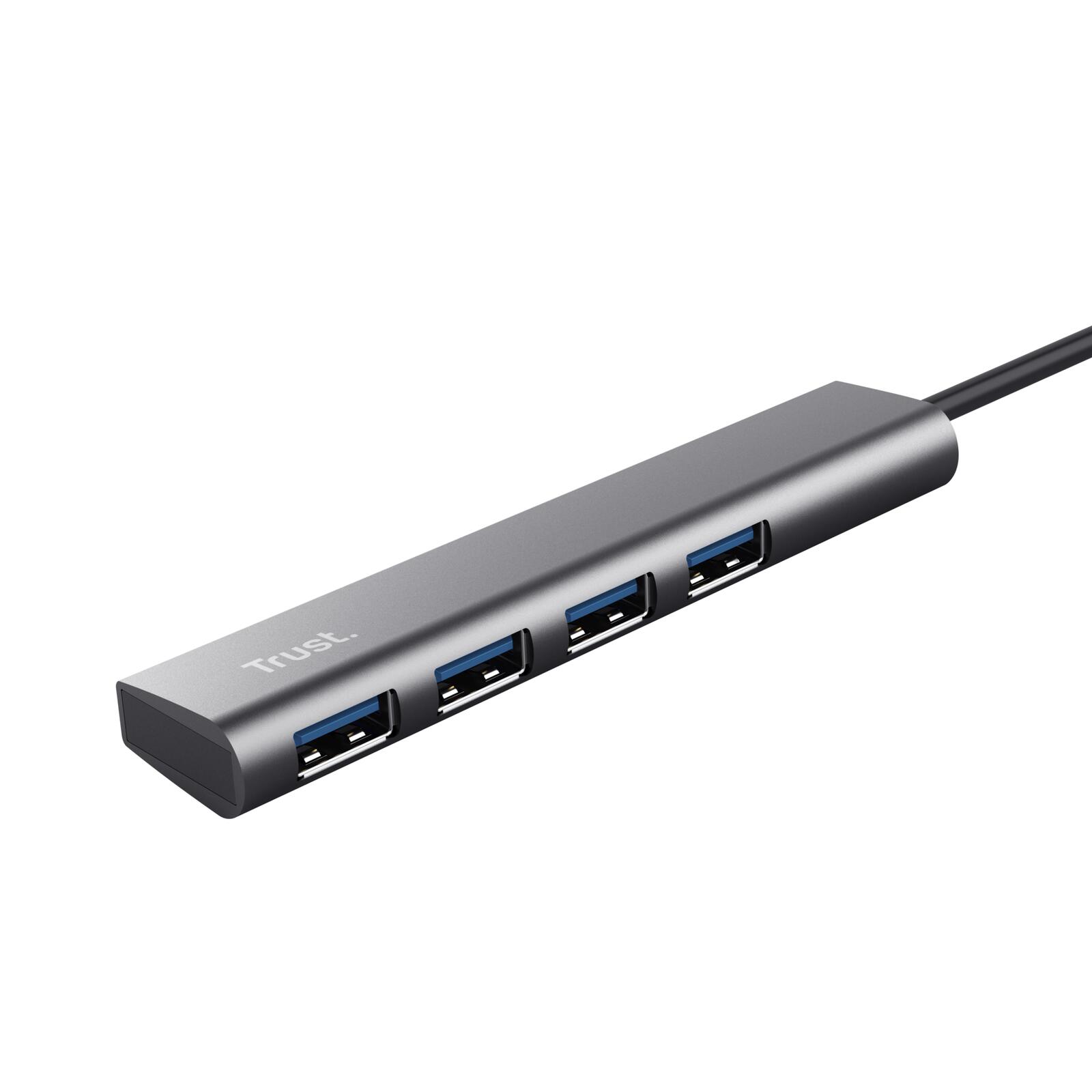 Trust Halyx USB 3.2 Gen 1-Hub mit 4 Anschlüssen - Grau