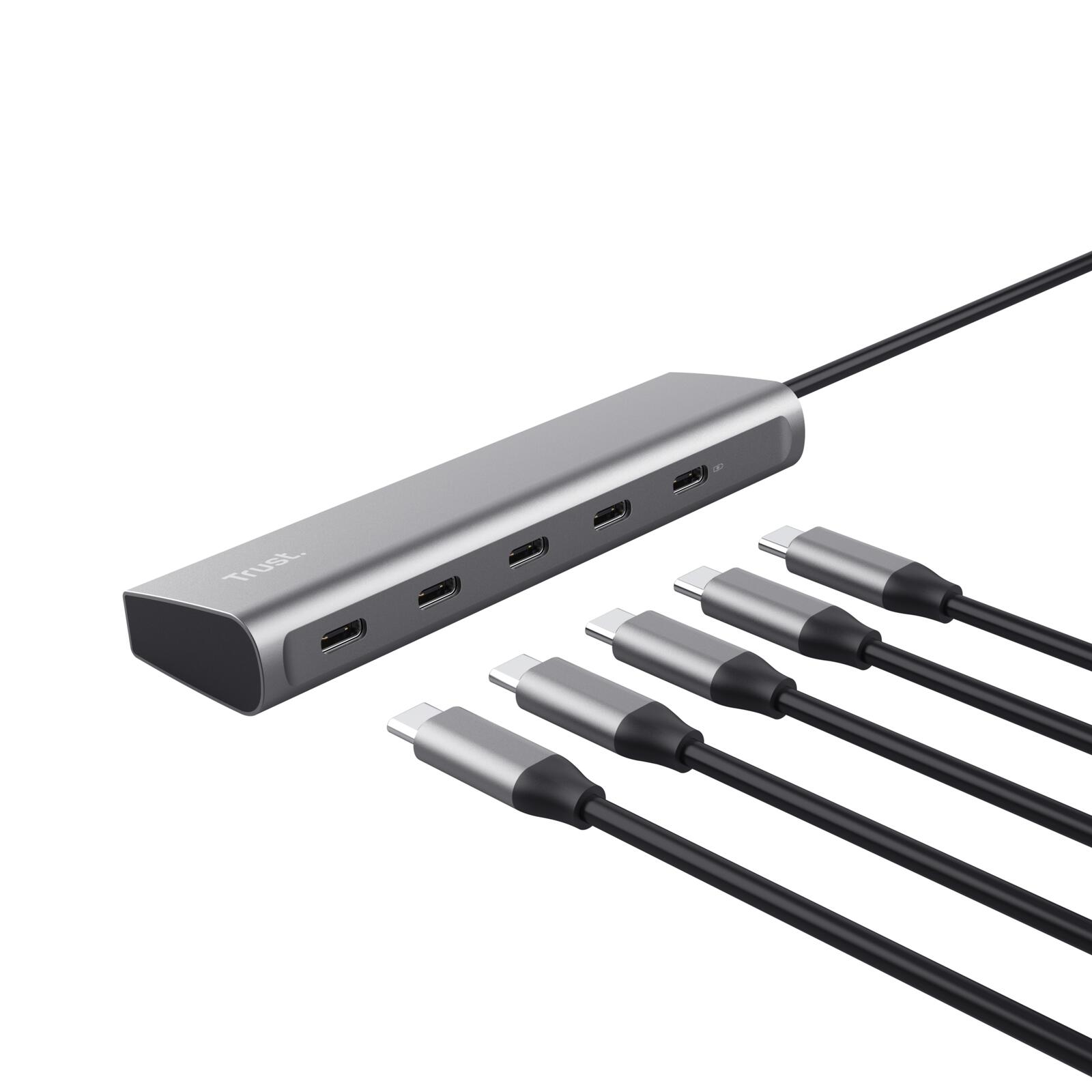 Trust Halyx 5er-Hub für USB-C - Silber