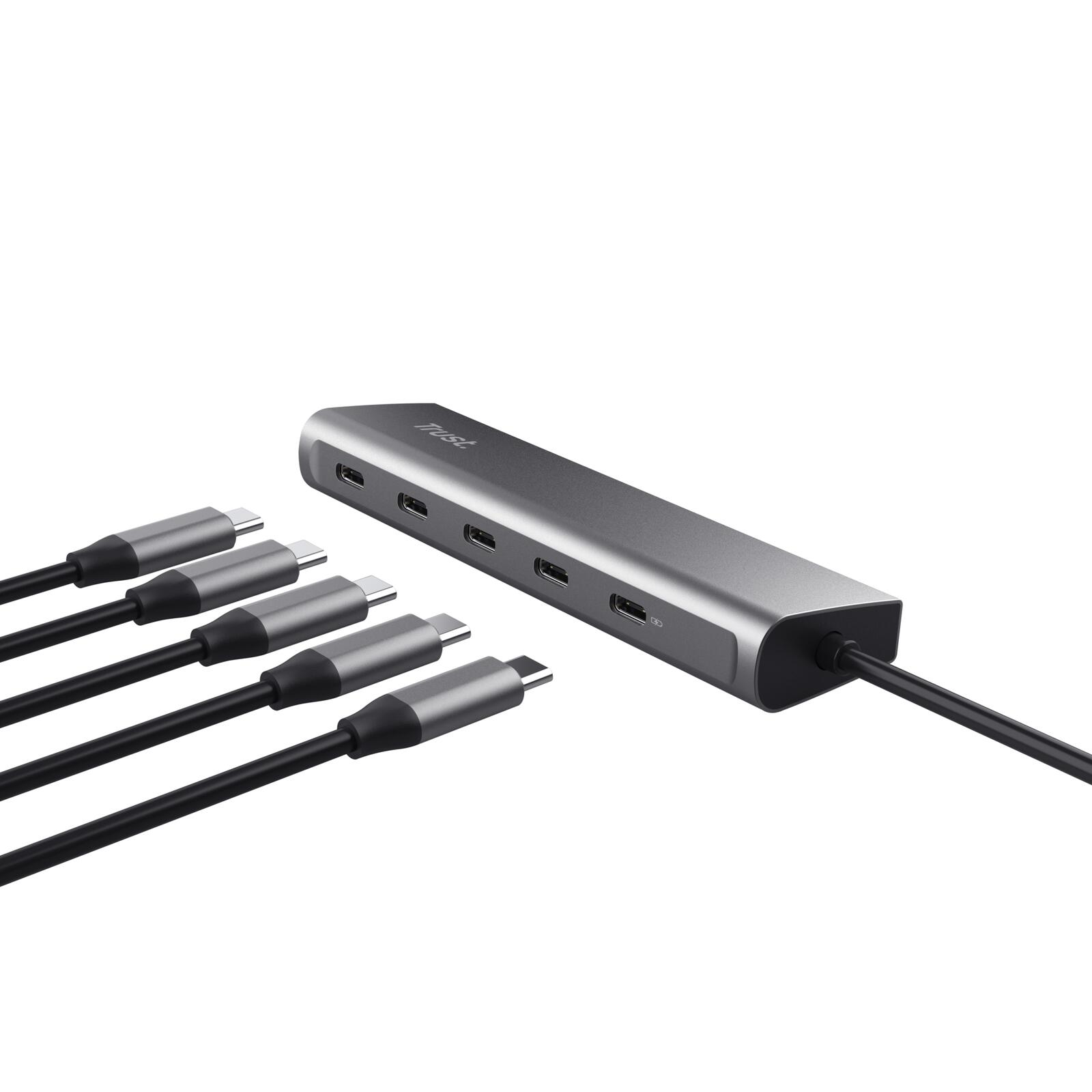 Trust Halyx 5er-Hub für USB-C - Silber