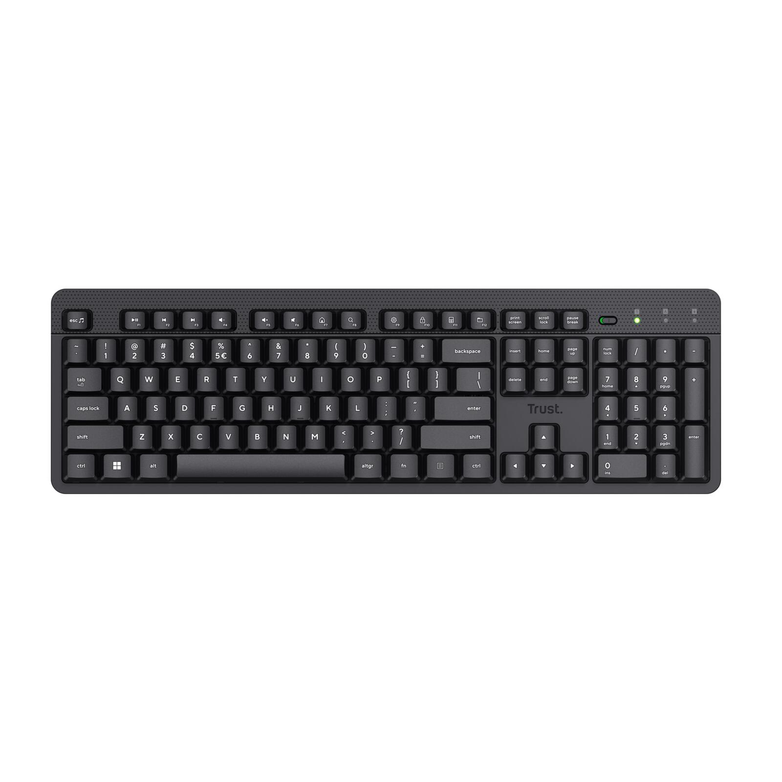 Trust Ody II Leise kabellose Tastatur - Schwarz DE