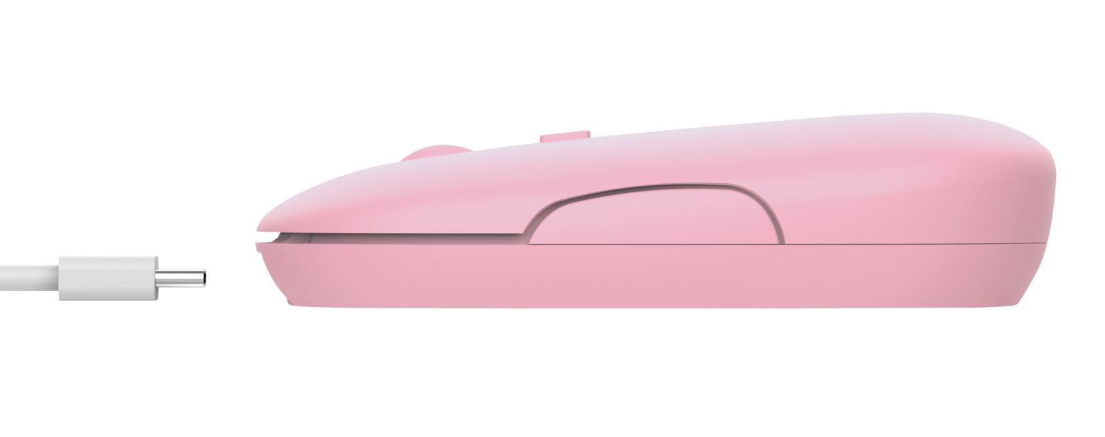 Trust Puck Extrem dünne wiederaufladbare Funkmaus - Rosa