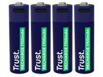 Trust Haushaltsbatterie Wiederaufladbarer Akku AA für USB-C