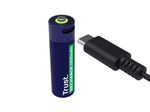 Trust Haushaltsbatterie Wiederaufladbarer Akku AA für USB-C