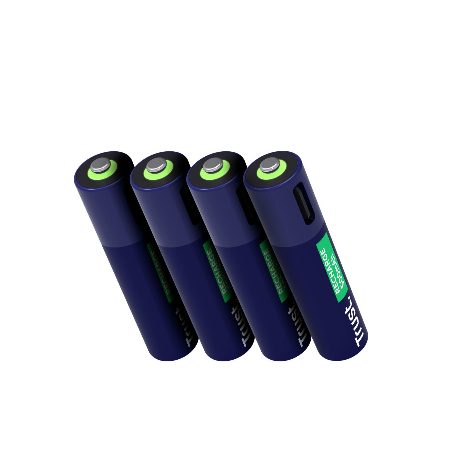 Trust Haushaltsbatterie Wiederaufladbarer Akku AAA für USB-C