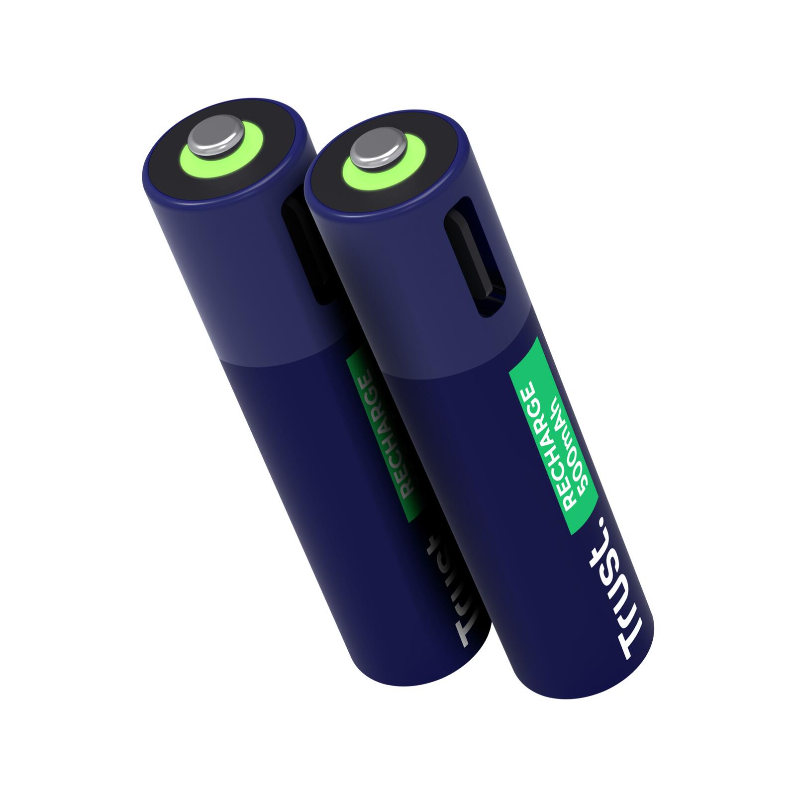 Trust Haushaltsbatterie Wiederaufladbarer Akku AAA für USB-C