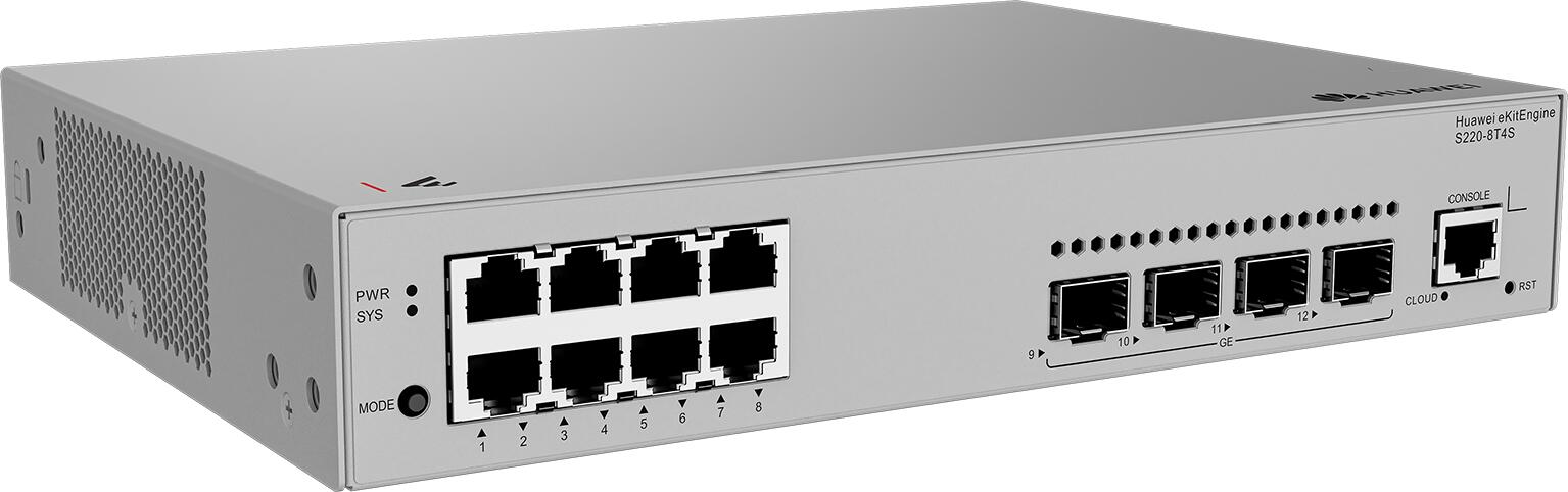 Huawei eKit Switch S220-8T4S 8x 1GbE RJ45 + 4x 1GbE SFP managed L2