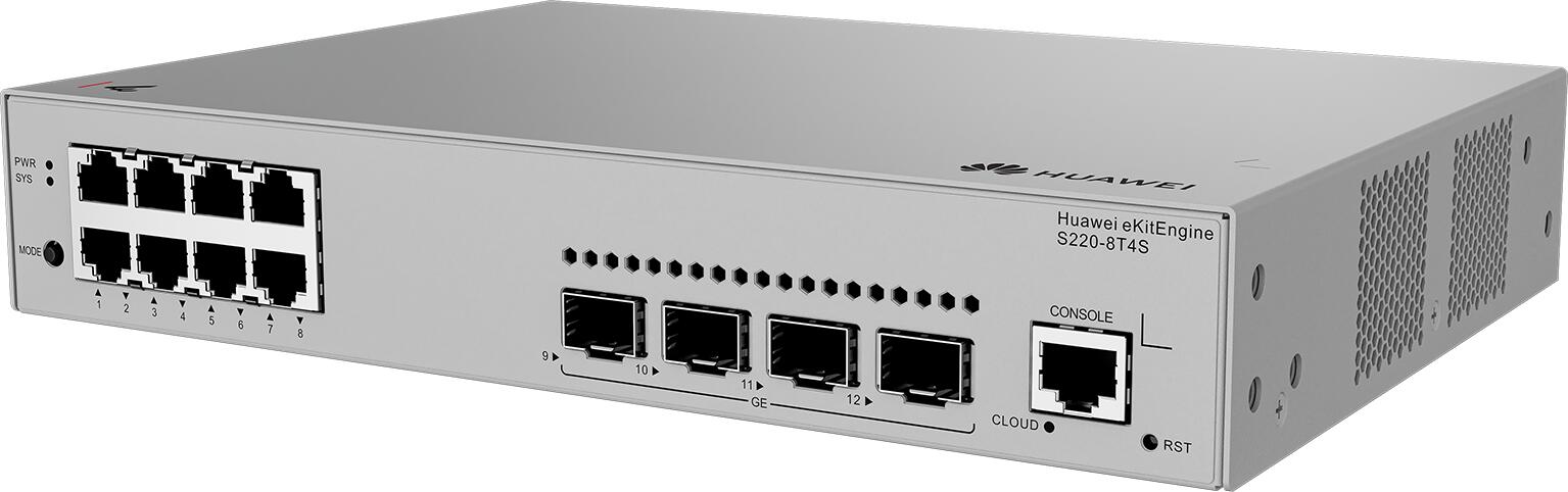 Huawei eKit Switch S220-8T4S 8x 1GbE RJ45 + 4x 1GbE SFP managed L2