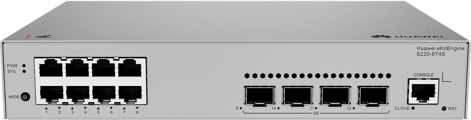 Huawei eKit Switch S220-8T4S 8x 1GbE RJ45 + 4x 1GbE SFP managed L2