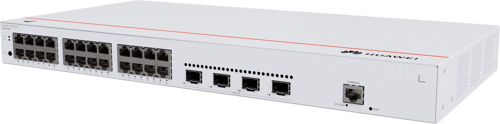 Huawei eKit Switch S220-24T4X 24x 1GbE RJ45 + 4x 10GbE SFP managed L2