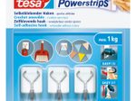 tesa Klebehaken Powerstrips, 3,5 x 6,0 cm, weiß