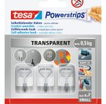 tesa Klebehaken Powerstrips, 3,5 x 6,0 cm, transparent
