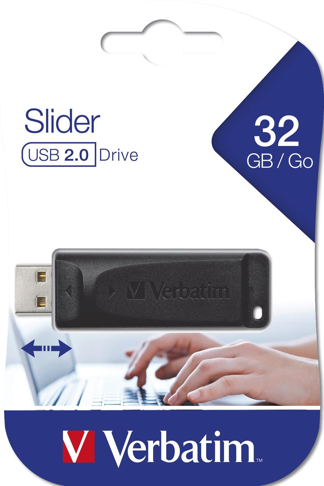 Verbatim Slider - USB-Stick 32 GB - Schwarz