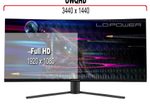 LC-Power LC-M34-UWQHD-165-C UltraWide QHD Gaming-Monitor 86,4 cm (34")
