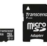 Transcend GUSDU1 microSDHC  Speicherkarte 8 GB