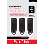 SanDisk Ultra USB-Sticks 64 GB, 3-Pack