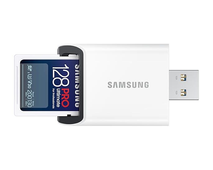 Samsung PRO Ultimate MB-SY128SB Speicherkarte 128 GB mit USB Kartenleser
