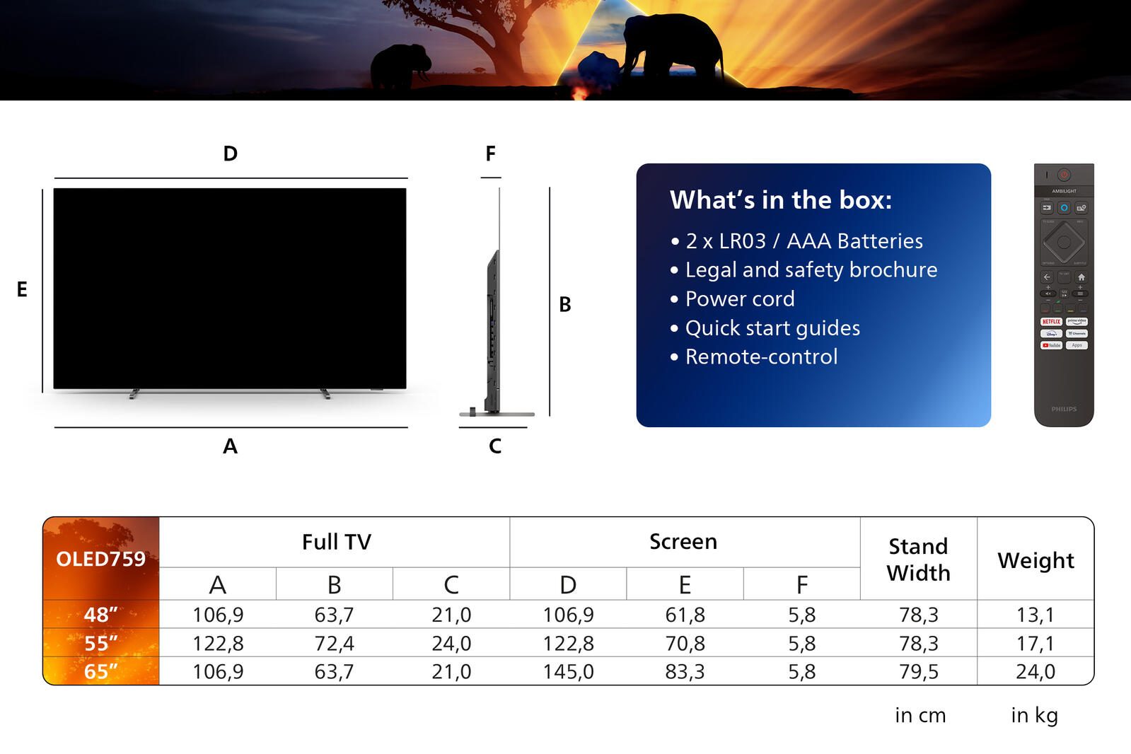 Philips 55OLED759 4K UHD OLED Smart TV 139,7 cm (55")
