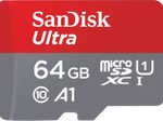 SanDisk Ultra microSDXC Speicherkarte 64GB + SD Adapter