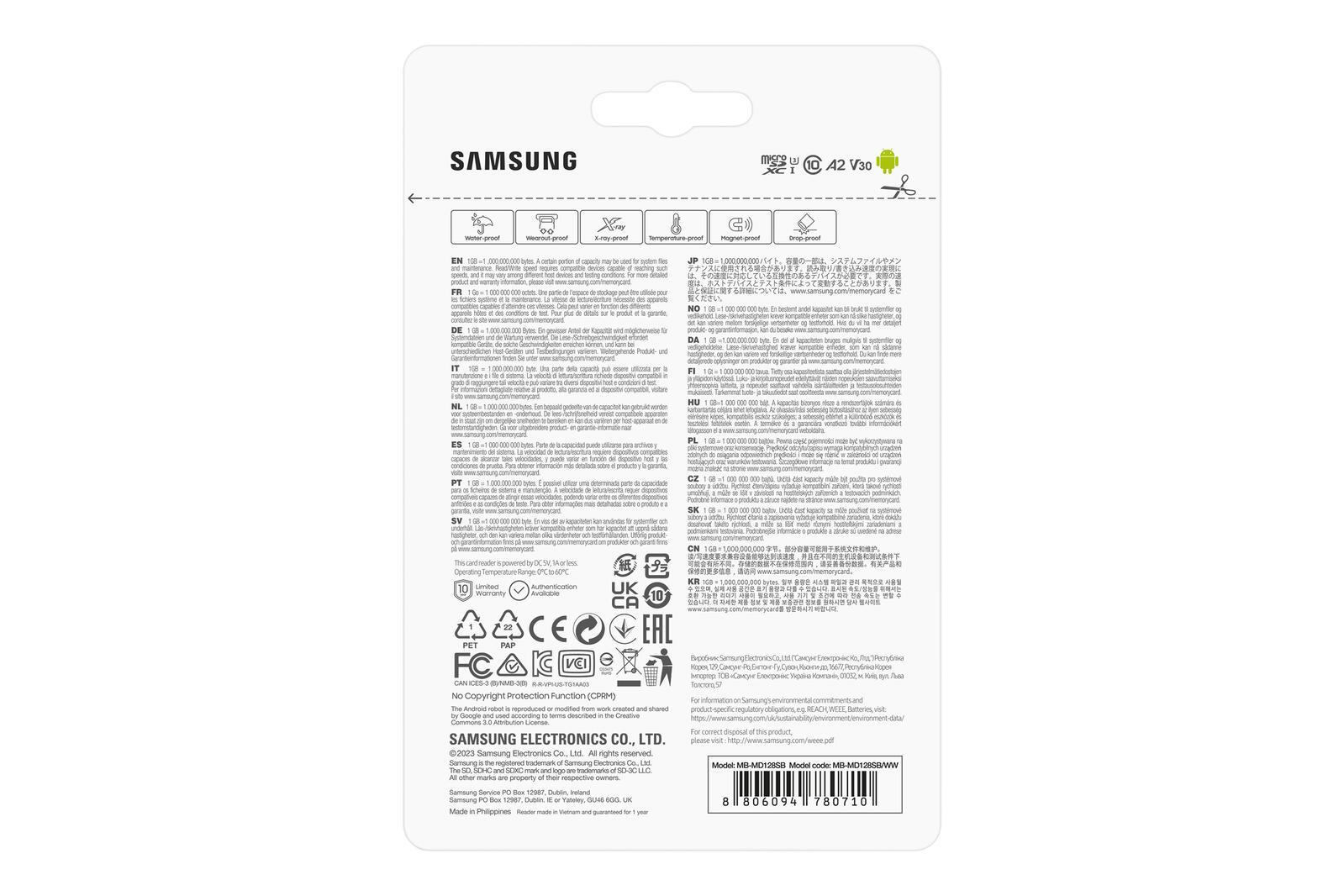 Samsung PRO Plus MB-MD128SB Speicherkarte 128 GB mit USB Kartenleser