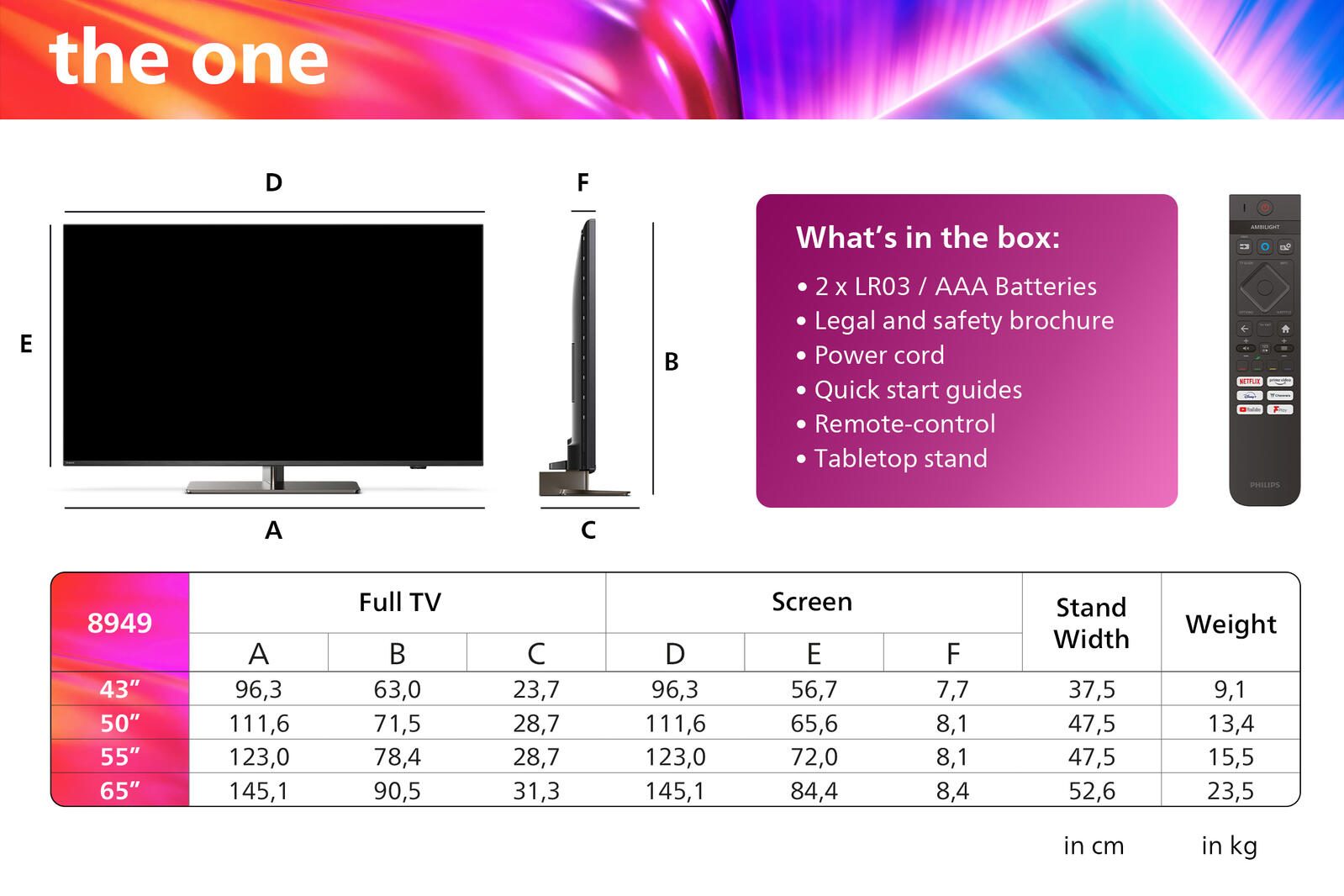 Philips 43PUS8949 4K UHD Smart TV 109,2 cm (43")