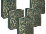 SIGEL Geschenktüten 26,0 x 32,0 cm Golden ornaments , grün