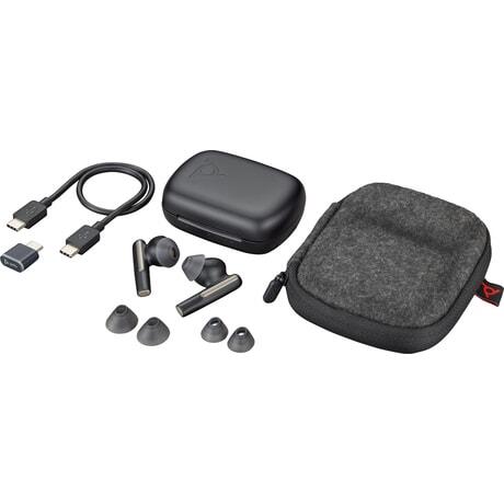 Poly Voyager Free 60 UC schwarz Earbuds +BT700 USB-C Adapter +Basic Charge Case