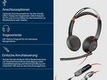 Poly Blackwire 5220 USB-C Stereo-Headset + 3.5-mm-Stecker + USB-C/A-Adapter