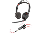 Poly Blackwire 5220 USB-C Stereo-Headset + 3.5-mm-Stecker + USB-C/A-Adapter