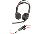 Poly Blackwire 5220 USB-C Stereo-Headset + 3.5-mm-Stecker + USB-C/A-Adapter
