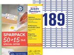 AVERY Zweckform Etiketten 25,4 x 10,0 mm, weiß