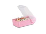 HAN Karteikasten CROCO DIN A8, 500 Karteikarten pastellrosa-transparent