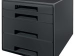 LEITZ Schubladenbox CUBE schwarz/grau DIN A4