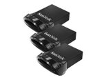 SanDisk Ultra Fit USB-Stick 32 GB, 3-Pack