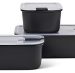 MEPAL Frischhaltedosen-Set EasyClip, nordic black, 2 x 0,7 l / 1 x 1,5 l