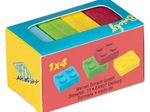WEDO Radiergummis Bricky rot, blau, gelb, grün