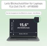 LEITZ Display-Blickschutzfolie für 39,6 cm (15,6 Zoll)