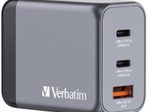 verbatim 65W USB-A, 2x USB-C GaN Ladegerät, grau