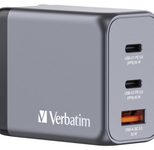 verbatim 65W USB-A, 2x USB-C GaN Ladegerät, grau