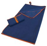 Dyckhoff Mikrofaserhandtuch mit Reißverschluss 180 x 80 cm marine